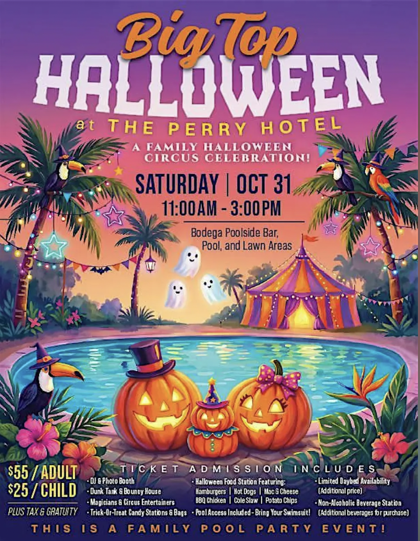 π Big Top Halloween at The Perry Hotel Naples | Family-Friendly Halloween Fun in Southwest Florida! πͺ flyer