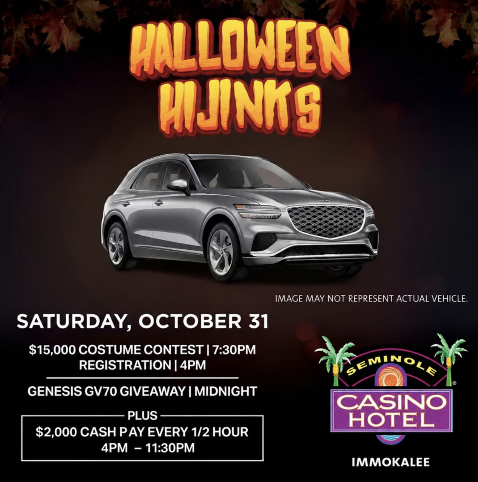 Halloween Hijinks in Southwest Florida | Seminole Casino Hotel Immokalee flyer