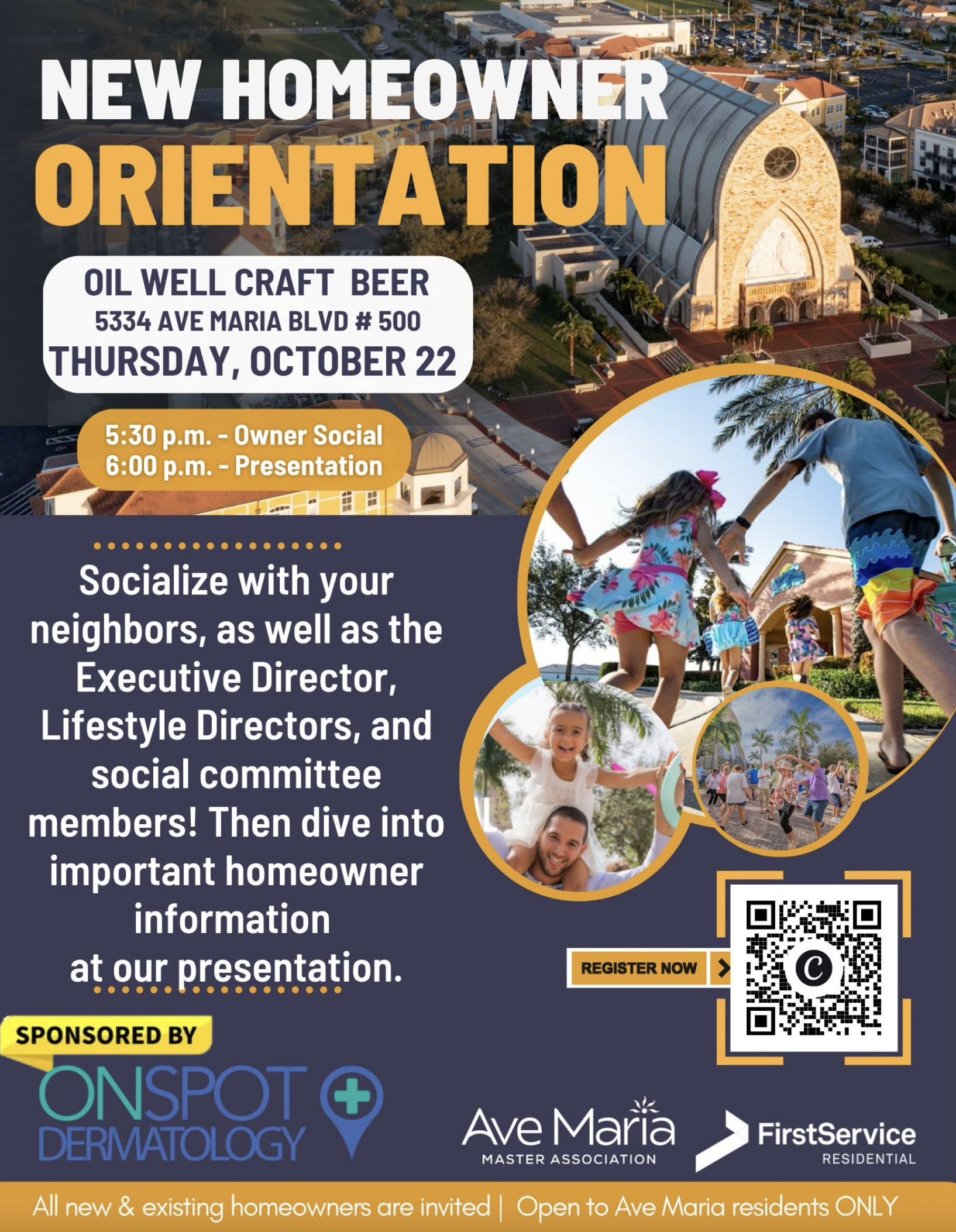 Ave Maria New Homeowner Orientation | October 22, 2026 flyer