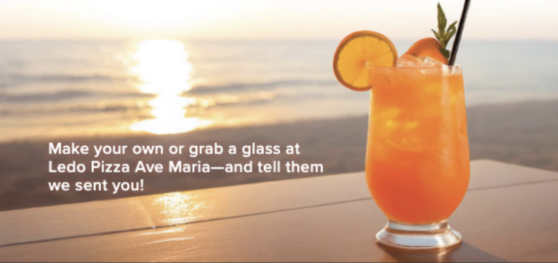 Orange Crush Cocktail: A Splash of Summer at Ledo Pizza in Ave Maria, Florida